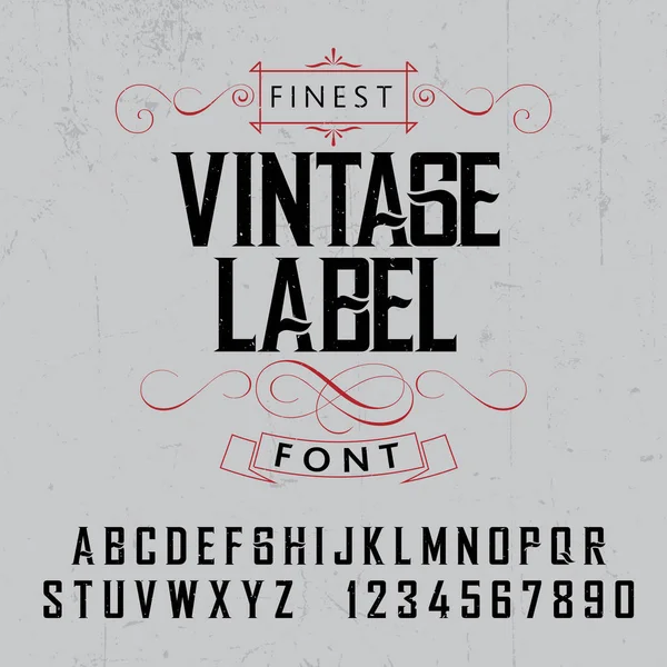 Καλύτερα Vintage ετικέτας γραμματοσειράς αφίσα — Διανυσματικό Αρχείο