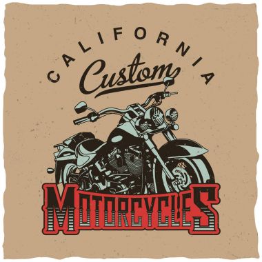 California özel motosiklet Poster