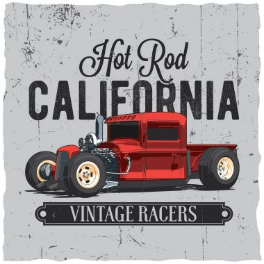Hot Rod California VINTAGE Poster