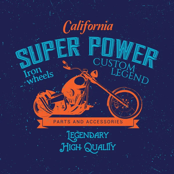 Cartel de Super Power de California — Archivo Imágenes Vectoriales