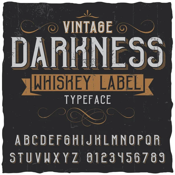 Vintage Darkness Whiskey Poster — Stock Vector