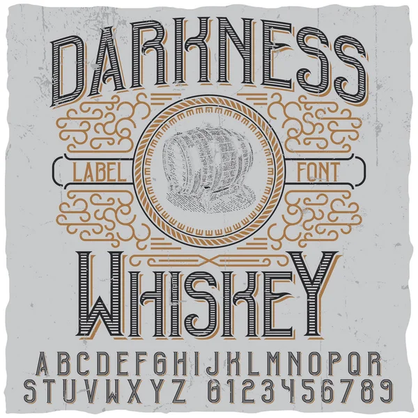 Temnota Whiskey plakát — Stockový vektor