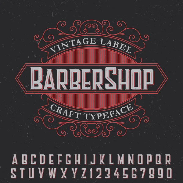 Barber Shop Vintage Label Poster — Stockvector