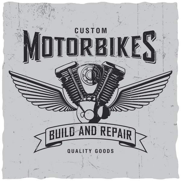 Afiche de motos personalizadas — Vector de stock