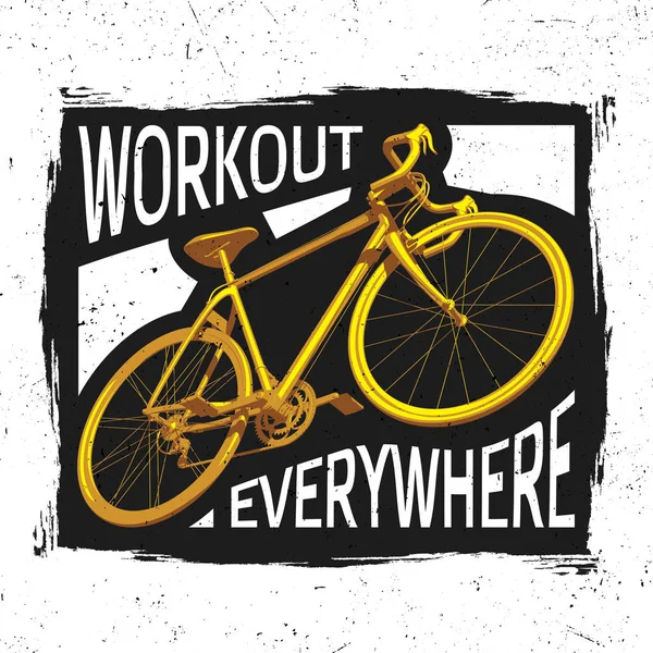 Affiche d'entraînement à vélo — Image vectorielle