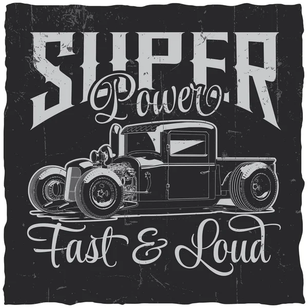Süper güç Poster — Stok Vektör