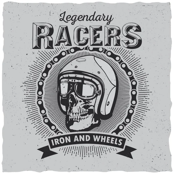 Manifesto Lagendary Racers — Vettoriale Stock