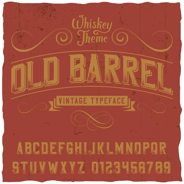 Vieille affiche Barrel — Image vectorielle