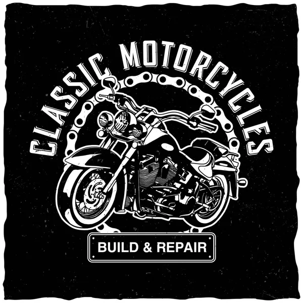 Cartel de motocicletas clásicas — Vector de stock