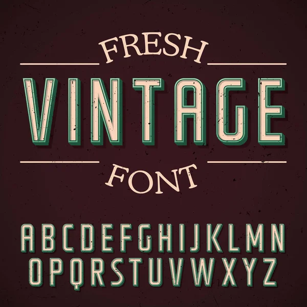 Свіжий Vintage плакат шрифту — стоковий вектор