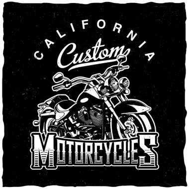 California özel motosiklet Poster