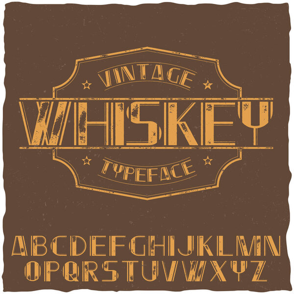 Vintage Label Typeface Named Whiskey