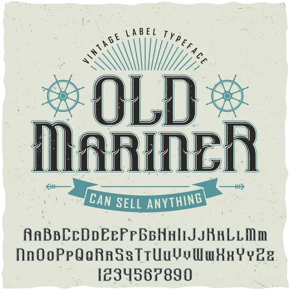 Old Mariner Vintage Poster — Stock Vector