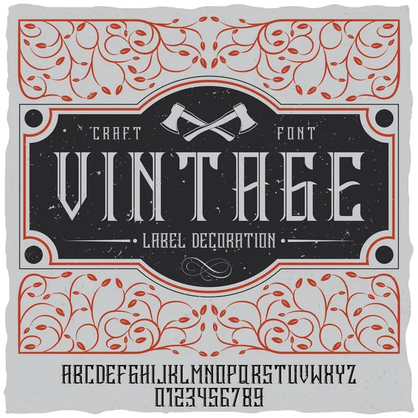 Vintage Label Decoration Poster — Stock Vector