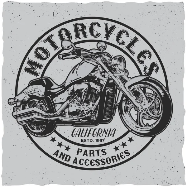 Cartel de motocicletas de California — Vector de stock