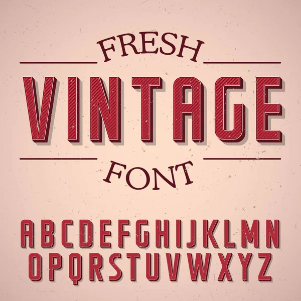 Fresh Vintage Font Poster — Stock Vector