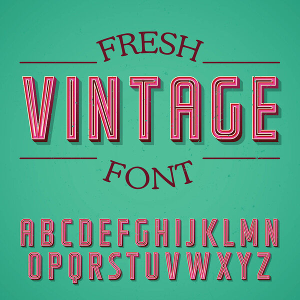 Fresh Vintage Font Poster