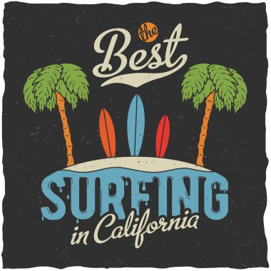 En iyi sörf California Poster 