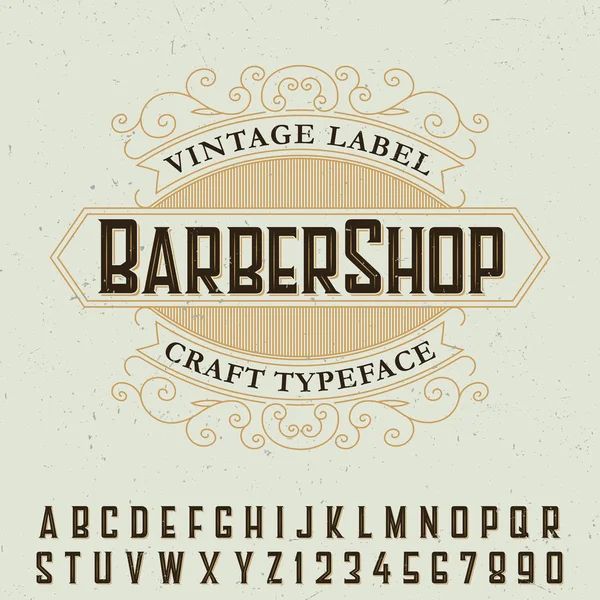 Berber Dükkanı etiket yazı tipi Poster