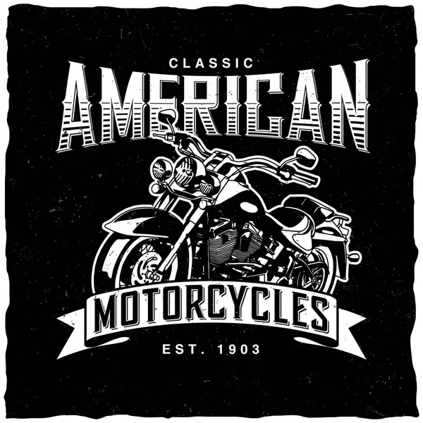 Klasik Amerikan motosiklet Poster