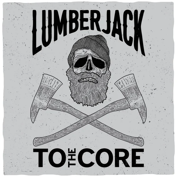 Monocromático Lumberjack Poster —  Vetores de Stock