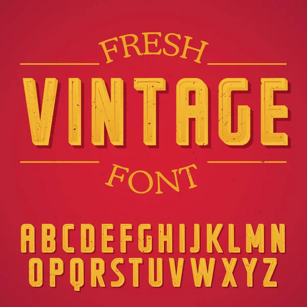 Cartel de fuente Vintage fresca — Vector de stock
