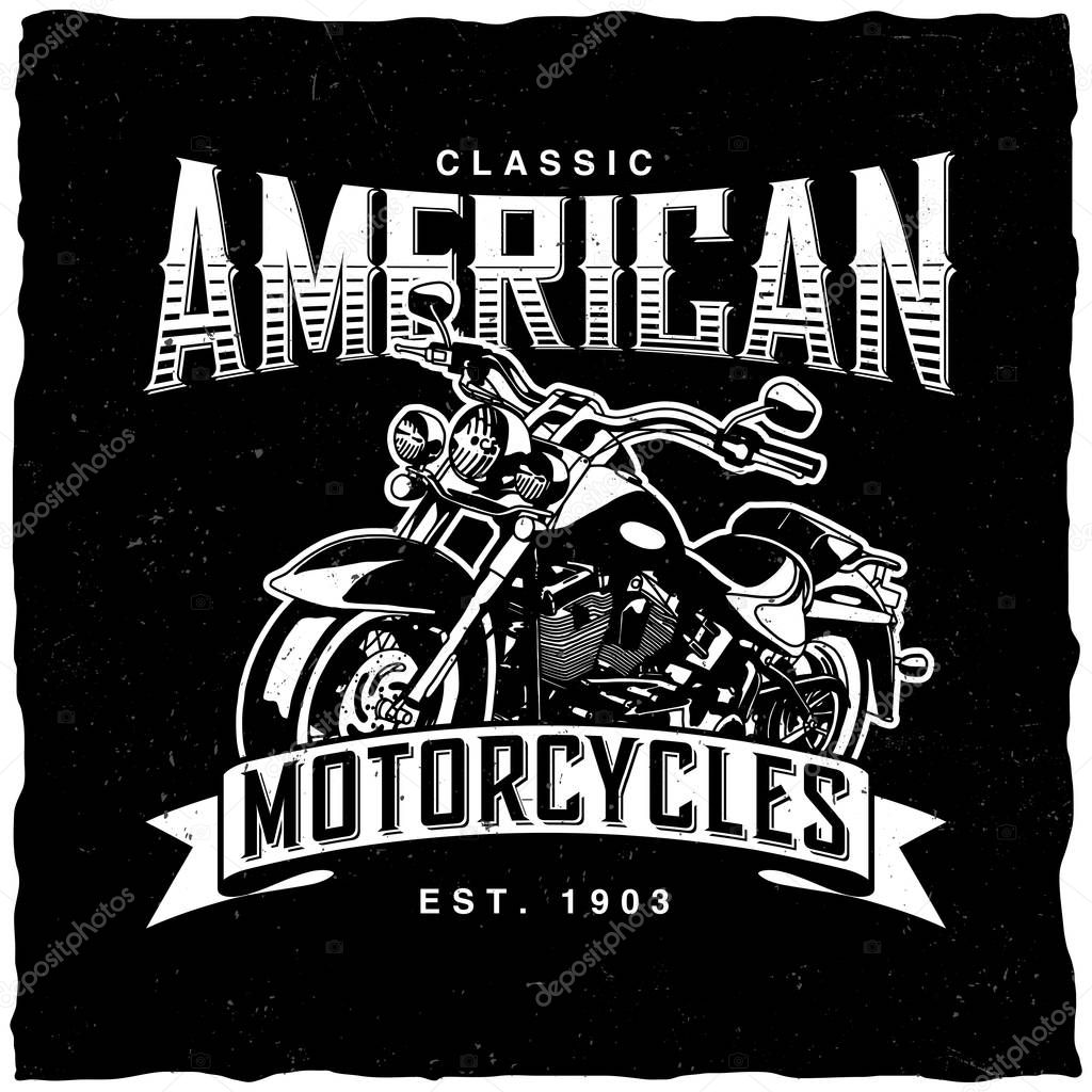 Classic American Motorcycles Poster
