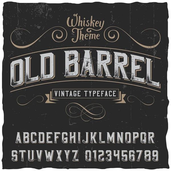 Vieille affiche Barrel — Image vectorielle