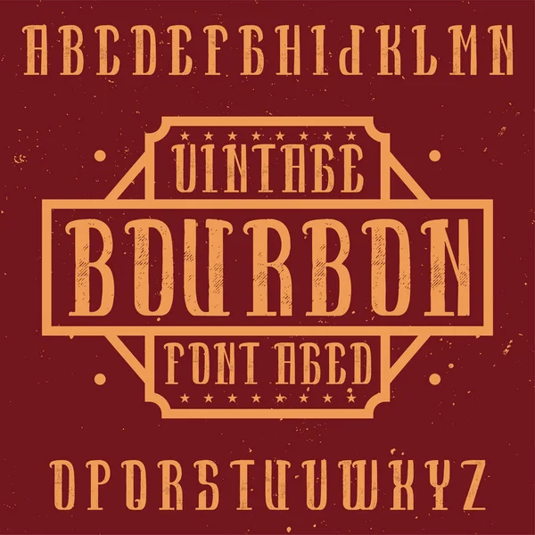 Tipo de etiqueta vintage chamada Bourbon . —  Vetores de Stock