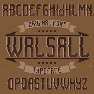 Vintage etiket yazı tipi