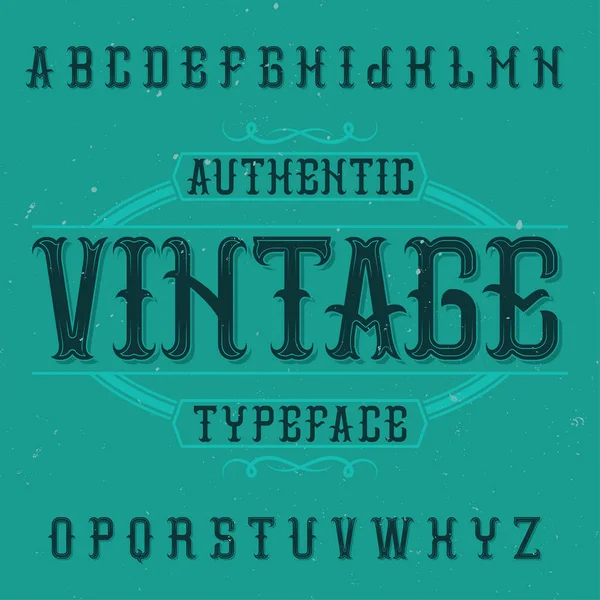 Vintage etikett typsnitt — Stock vektor