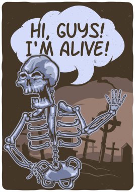 T-shirt veya poster tasarımı.