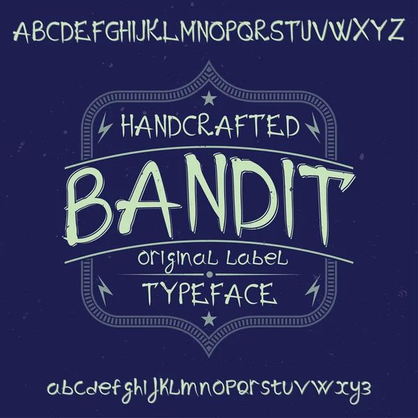 Originele label lettertype — Stockvector