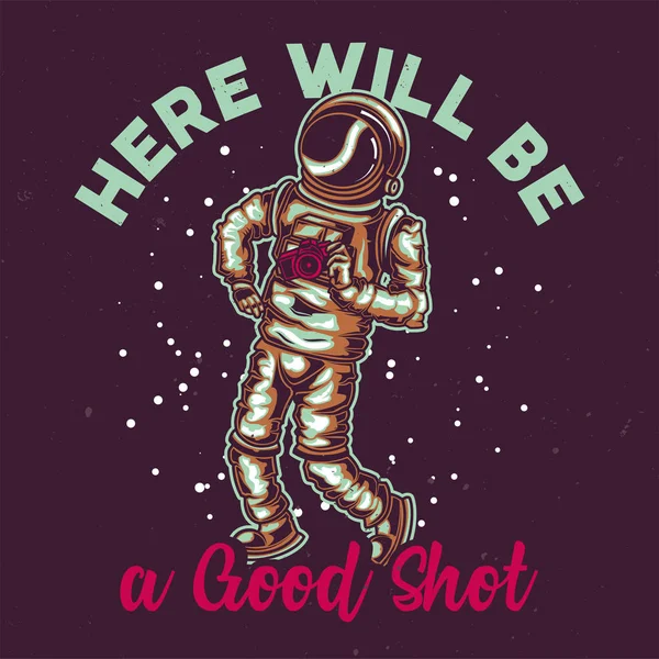 T-shirt of poster ontwerp. — Stockvector