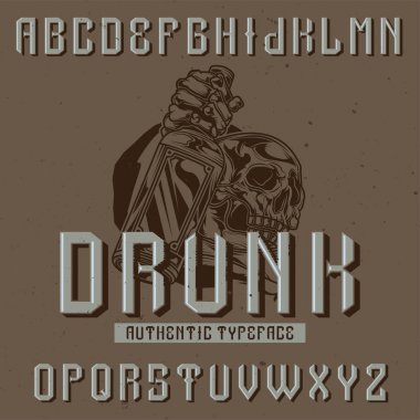 Özgün etiket yazı tipi