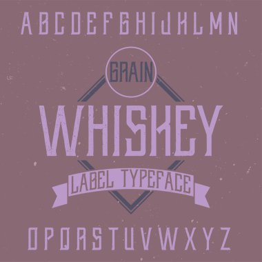 Vintage etiket yazı tipi