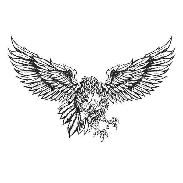 Vector Ilustración del águila . — Vector de stock