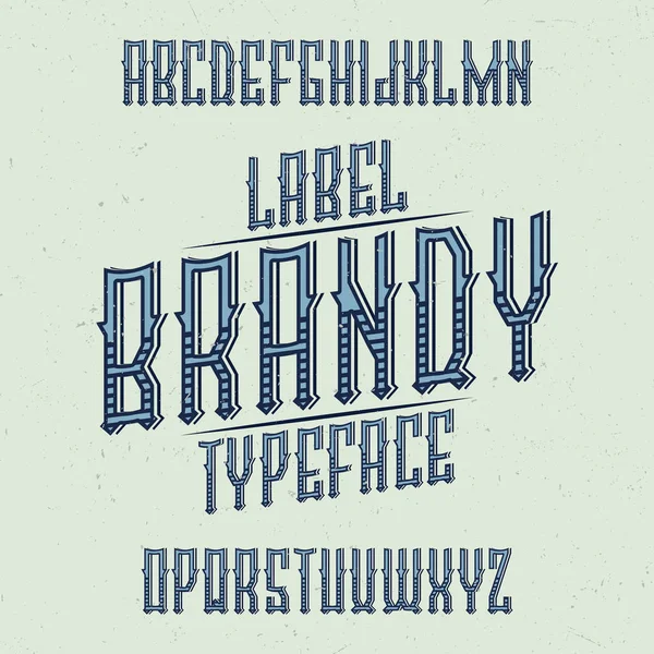 Vintage label lettertype — Stockvector