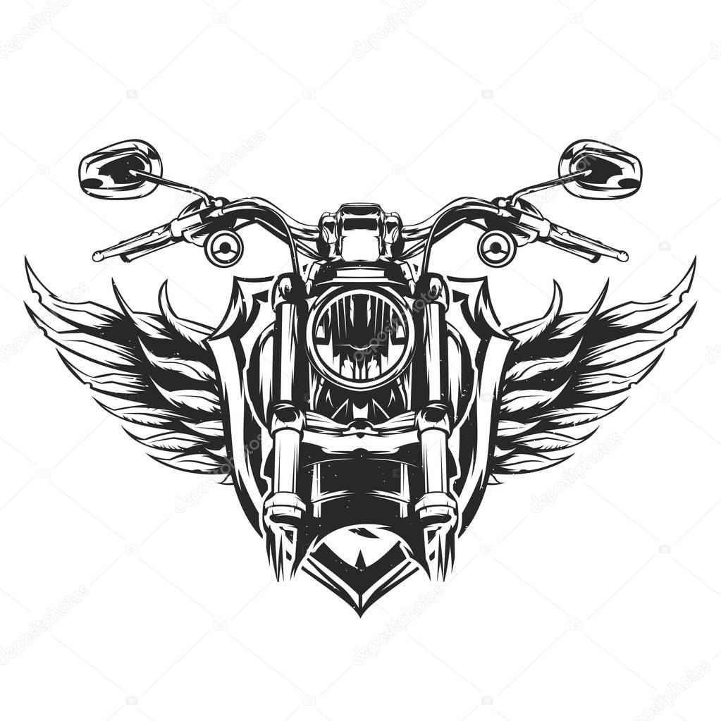 Vector Illustration of classic motorcycle.