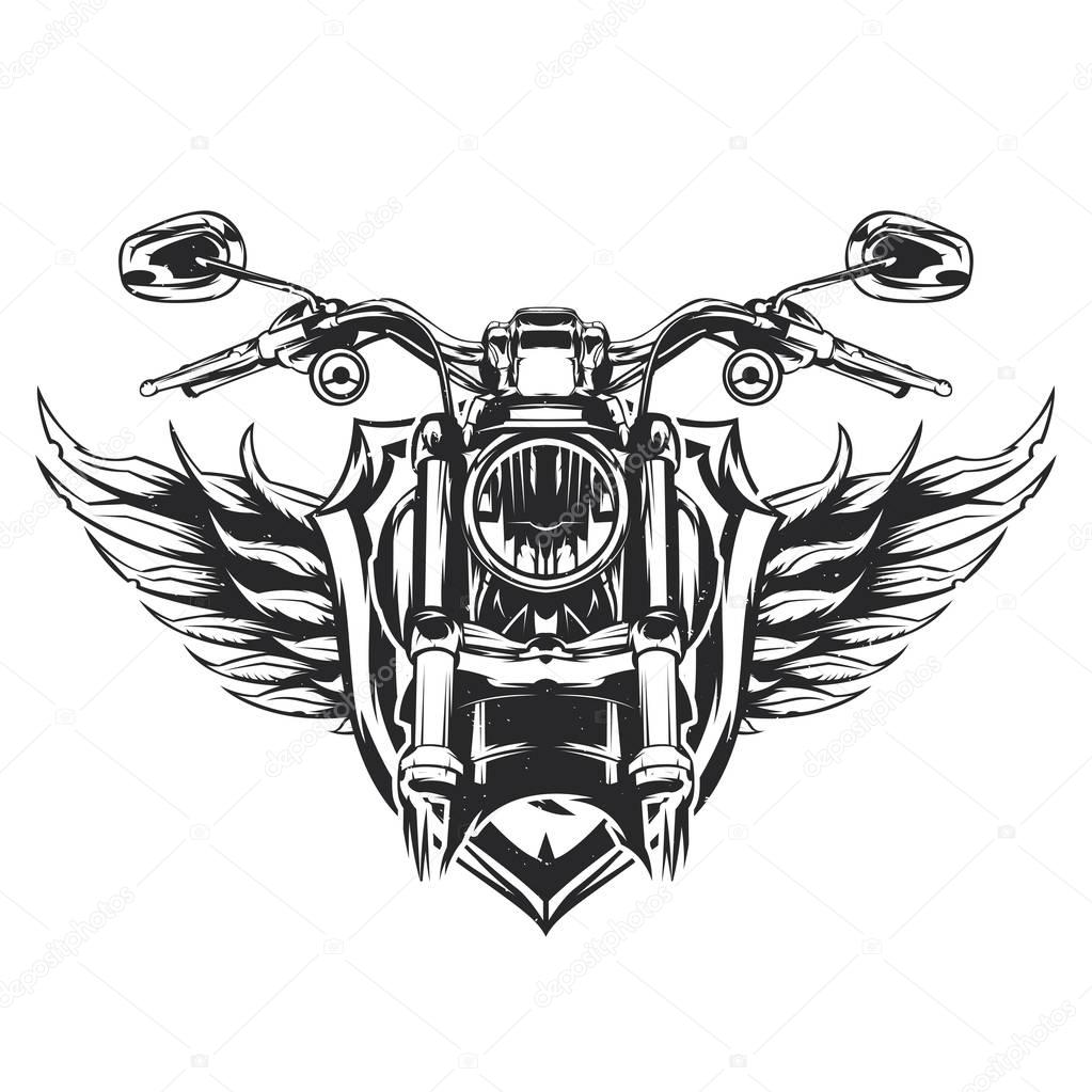 vector Illustration of classic motorcycle.