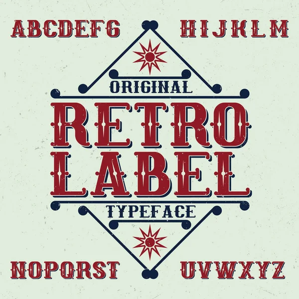 Tipo de letra Vintage label — Vector de stock