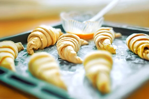 Franch croissant cooking — Stock Fotó