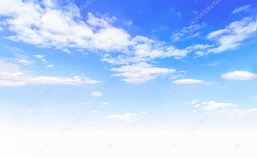 Sky with white clouds 