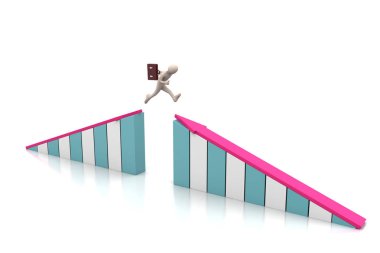 grafik grafik üzerinde atlama kişi