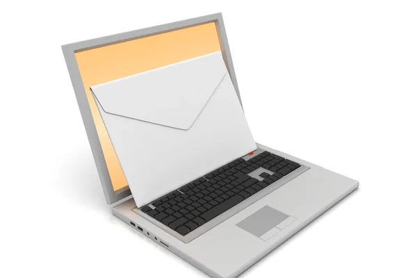 Laptop com e-mail — Fotografia de Stock