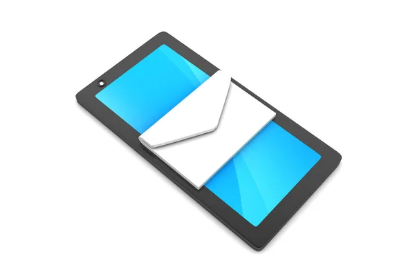 Komputer typu tablet z e mail — Zdjęcie stockowe