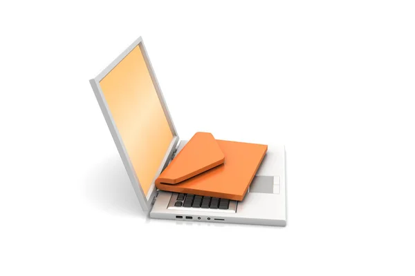 Laptop dengan surel — Stok Foto