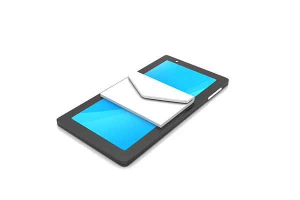 Tablet computer with e mail — Stock Photo, Image
