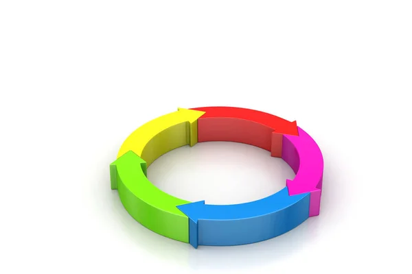 Multi colored arrow circle — Stock Photo, Image