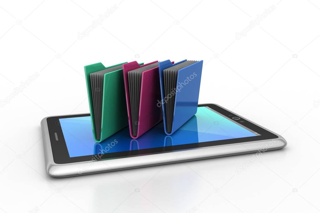 Tablet PC with file folder